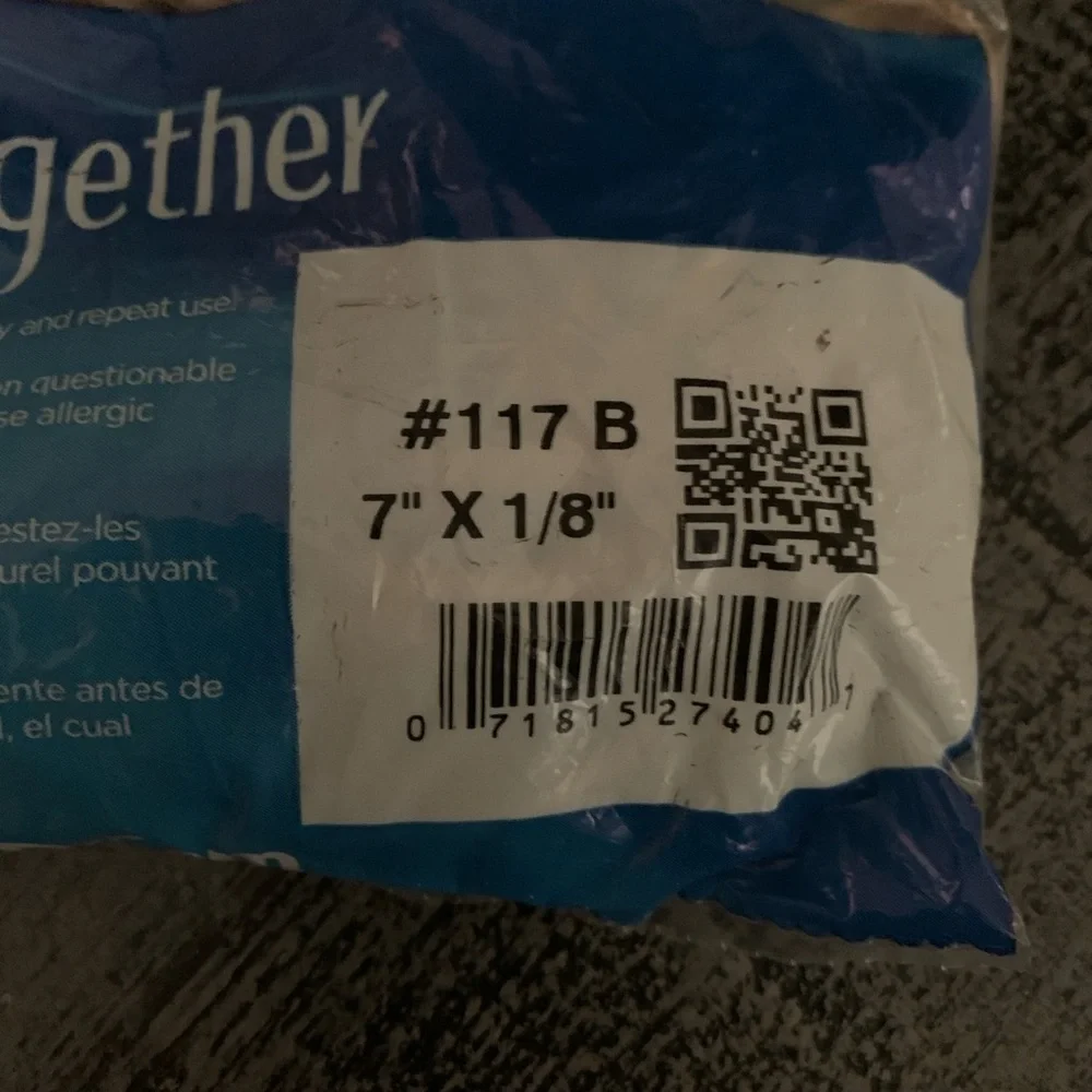 25 Large Rubber Bands, 7”x 1/8” New In Package